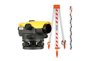 Комплект оптический нивелир Leica NA 324 штатив рейка - 3 в 1 с поверкой