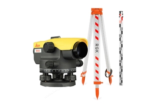 Комплект оптический нивелир Leica NA 332 штатив рейка - 3 в 1 с поверкой