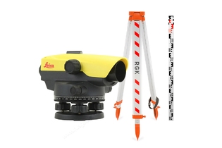 Комплект оптический нивелир Leica NA 532 штатив рейка - 3 в 1 с поверкой