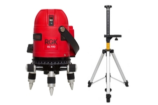 Лазерный уровень RGK UL-443 + штанга-упор RGK CG-2