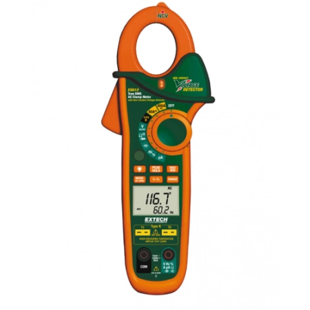 Токоизмерительные TRUE RMS клещи Extech EX613 на 400А с двойным входом и NCV