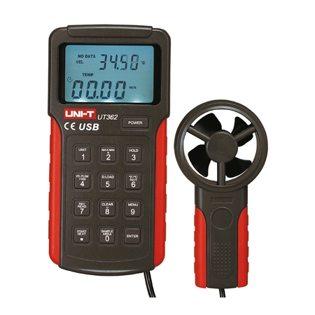 Измеритель скорости и температуры воздушного потока UT362