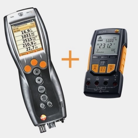 Testo 330-1 LL газоанализатор + testo 760-2 мультиметр с магнитным креплением (комплект)