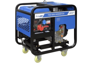 Дизельный генератор ТСС SDG 8000EH3A, трехфазный с электростартером, 7,5 кВт, 230/400В