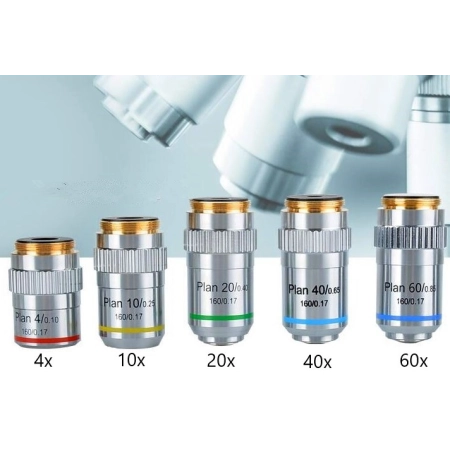 Объектив PL40X/0,65 (160/0,17) подпружиненный, рабочее расстояние 3,73 мм для В7-ММП