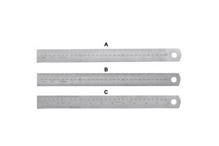 Линейки Vogel нержавеющие со считыванием слева направо жесткие