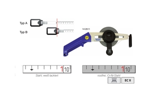Мерная лента Vogel на алюминиевой раме с рукояткой