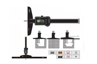 Штангенглубиномеры Vogel цифровые с круглой штангой и со сменными колками