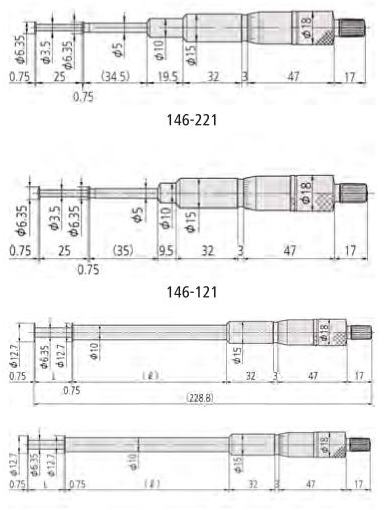 Размеры микрометра 146-122