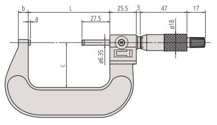 Размеры микрометра 193-101