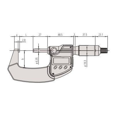 Размеры микрометра Digimatic QuantuMike IP65