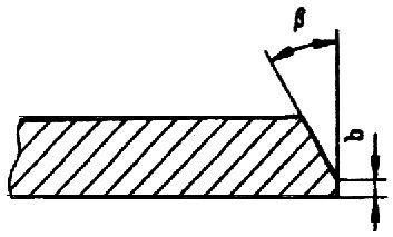 Скос. Угол скоса кромки. Скос на детали. Рисунок угла скоса кромки. Острый угол между плоскостью скоса кромки и торцом.